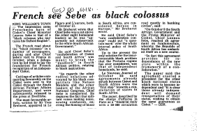 Homelands Ciskei General 1981 A | South African History Online